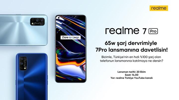 realme 7 Pro Türkiye lansmanı canlı yayınlanacak