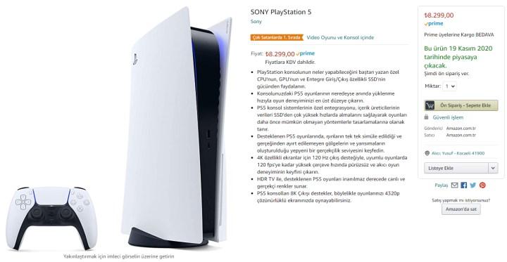 PlayStation 5 Amazon Türkiye’de ön siparişe açıldı