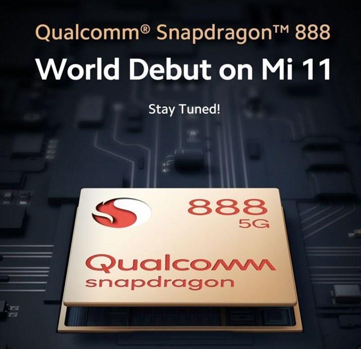 Xiaomi Mi 11, Snapdragon 888'le güçlendirilmiş ilk telefon olacak