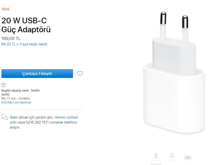 Apple’ın 20W USB-C şarj adaptörü sonunda Türkiye’de satışa sunuldu