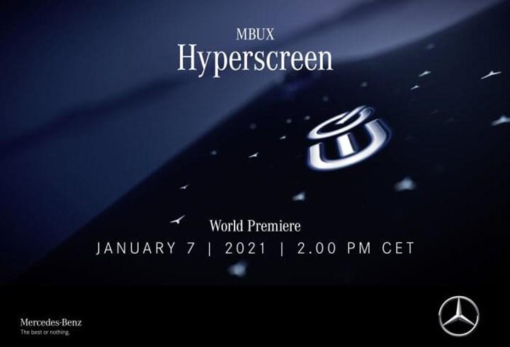 Mercedes'in yeni multimedya sistemi 'MBUX Hyperscreen' 7 Ocak'ta tanıtılacak