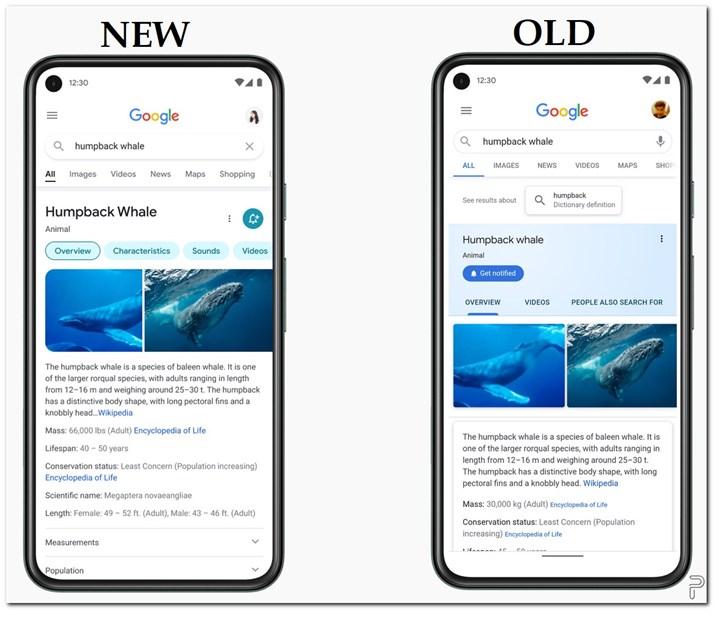 Google Arama, mobil cihazlarda yeni bir tasarıma kavuşuyor