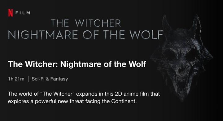 Netflix'in Witcher animesi Nightmare of the Wolf'un detayları belli