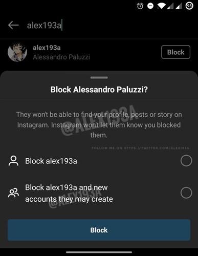 Instagram'a yeni bir özellik geliyor: Kullanıcının gelecekteki tüm hesaplarını engelleme
