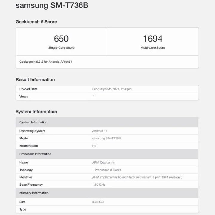 Samsung Galaxy Tab S7 Lite'ın bazı özellikleri detaylandı