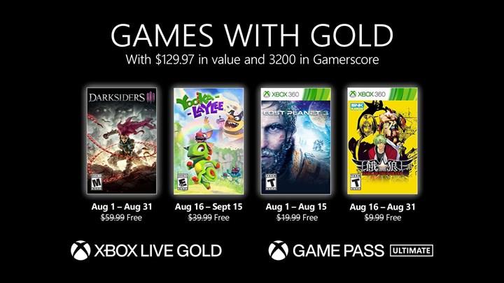Xbox Live Gold Ağustos 2021 oyunlar ıbelli oldu