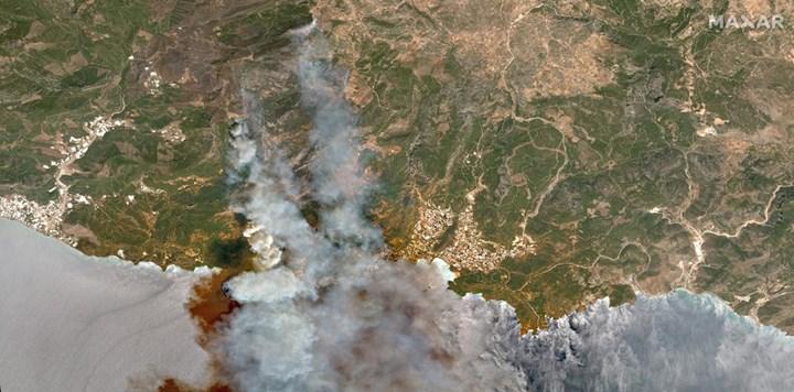 Yangınların uzaydan çekilen dehşet verici görüntüleri paylaşıldı