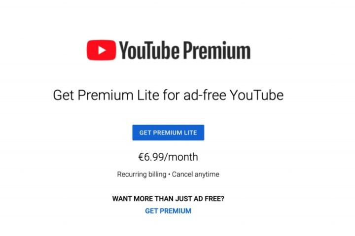 YouTube Premium Lite kırpılmış bir abonelik