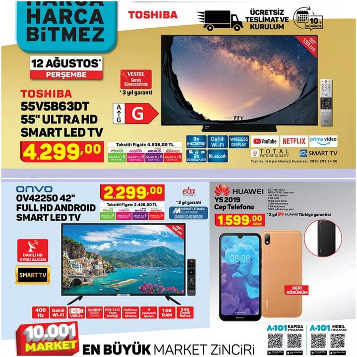 Haftaya A101 marketlerde akıllı televizyon ve oyuncu ekipmanları var