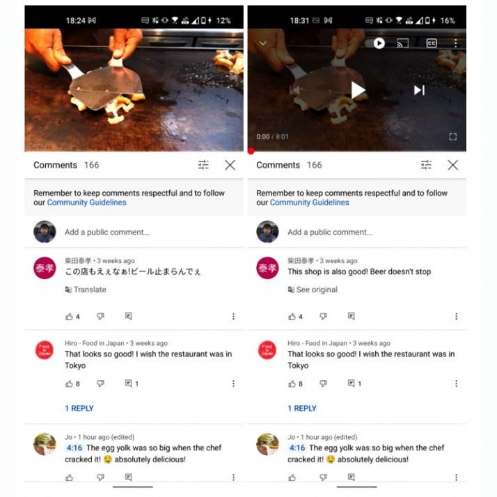 YouTube uygulamasında anında yorum çevirme özelliği test ediliyor