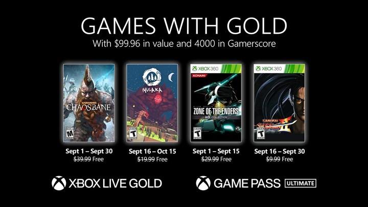 Xbox Live Gold Eylül 2021 oyunları