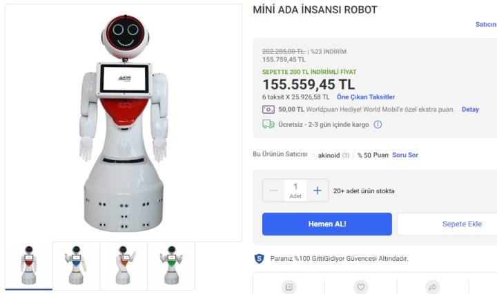 Yerli robot Mini Ada internette satışa çıktı: İşte fiyatı