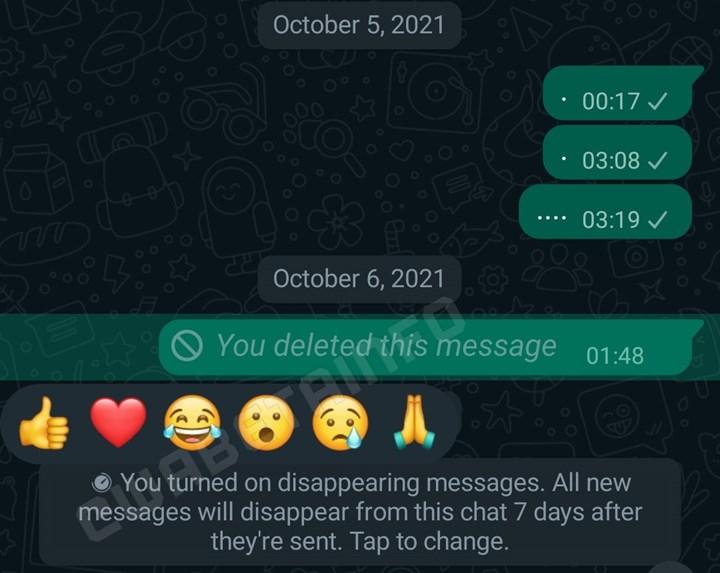 WhatsApp, mesajlara emoji ile tepki verme özelliği geliştiriyor