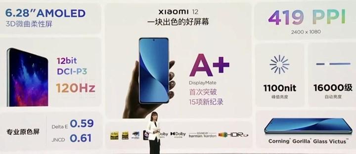 Xiaomi 12 özellikleri