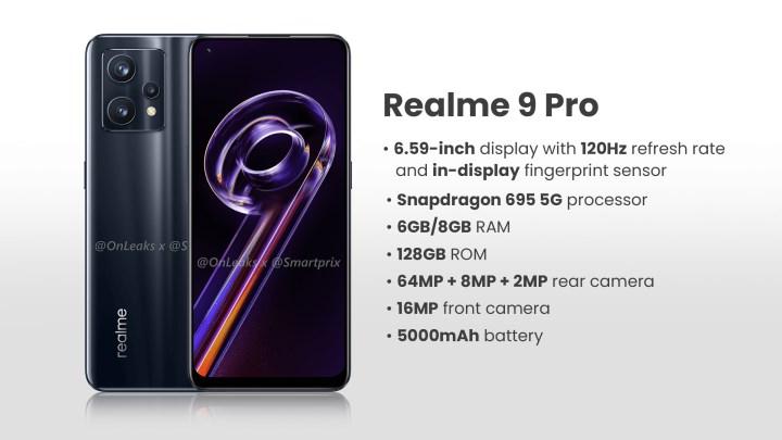 Realme 9 Pro'nun teknik özellikleri ve tasarımı sızdı