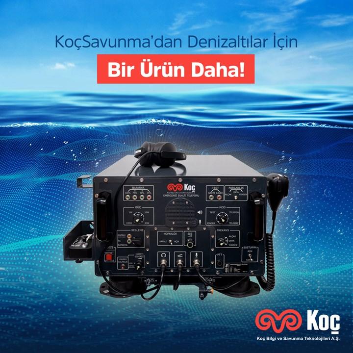 KoçSavunma'dan denizaltılara için Acil Durum Sualtı Telefonu