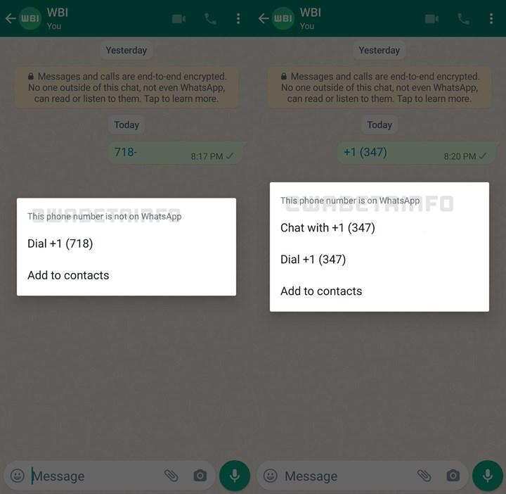 WhatsApp kayıtlı olmayan numaralarla mesajlaşmayı kolaylaştırıyor