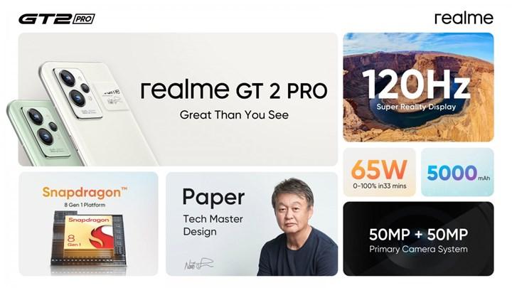 Realme GT2 Pro, Realme Buds Air 3 ve Realme Book Prime tanıtıldı