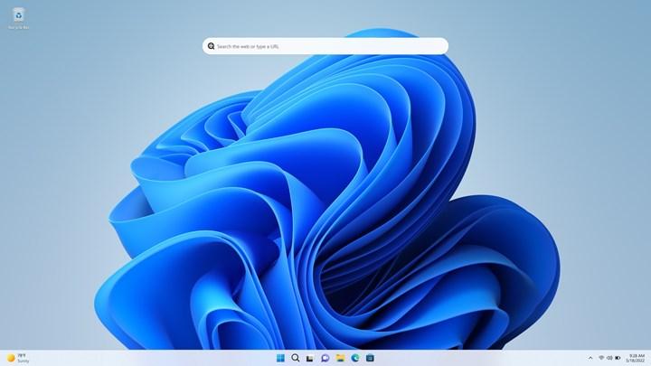 Windows 11'in masaüstüne arama çubuğu eklendi
