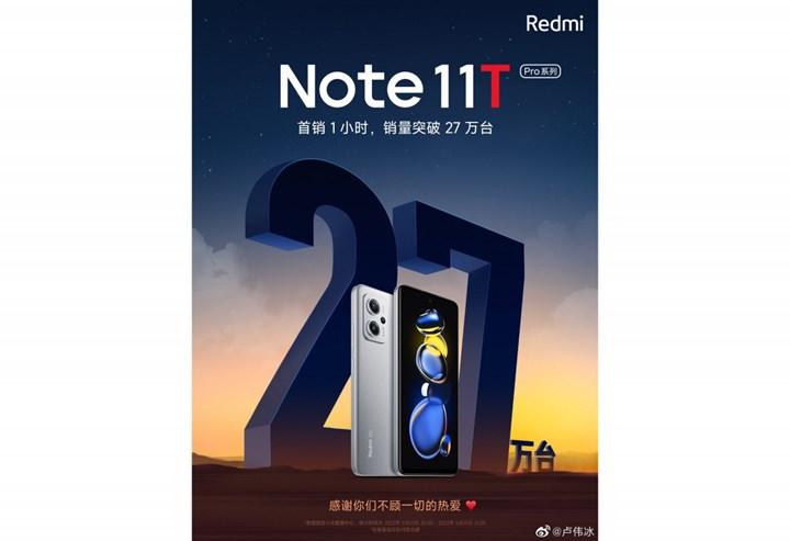 Redmi Note 11T Pro, bir saatte 270 bin adet sattı