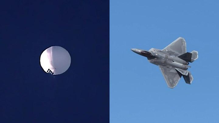 Amerika, Çin’in casus balonunu F-22 savaş uçağı ile vurdu