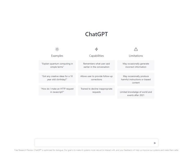 ChatGPT kullanılışı