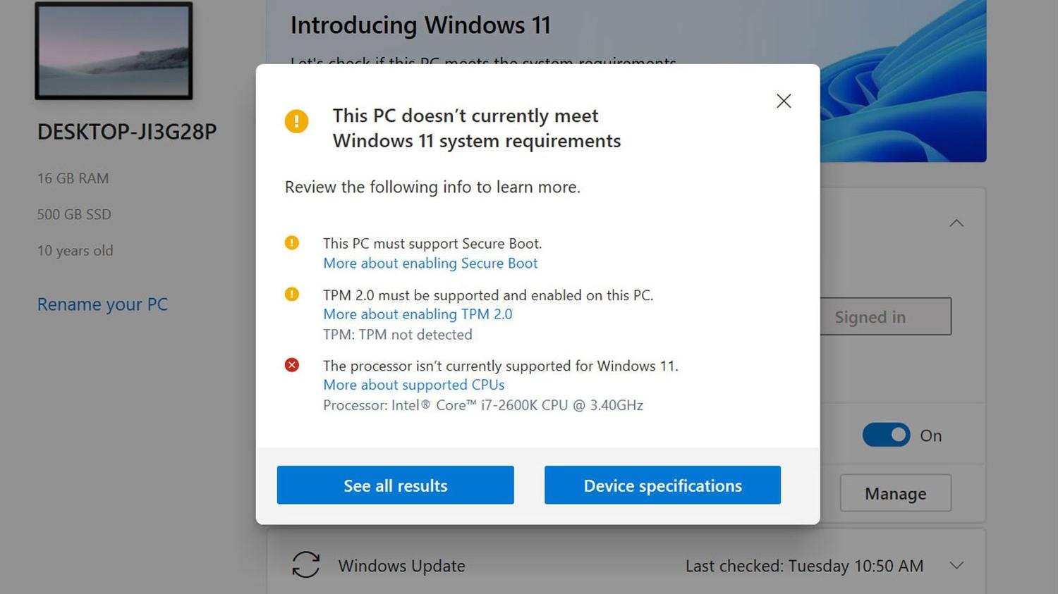 Windows 11, Desteklenmeyen Bilgisayarlara Yüklenemeyecek