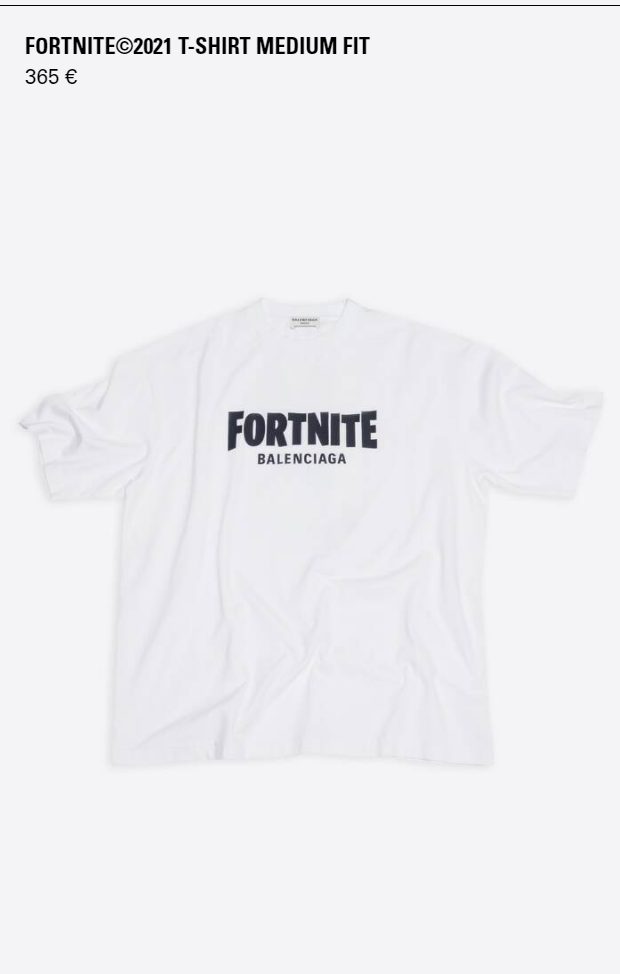 Balenciaga Fortnite ürünleri