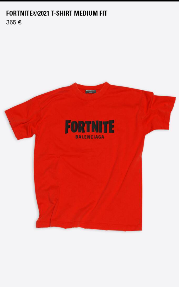 Balenciaga Fortnite ürünleri