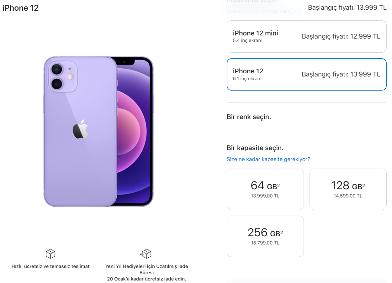 Zamlı iPhone fiyatları