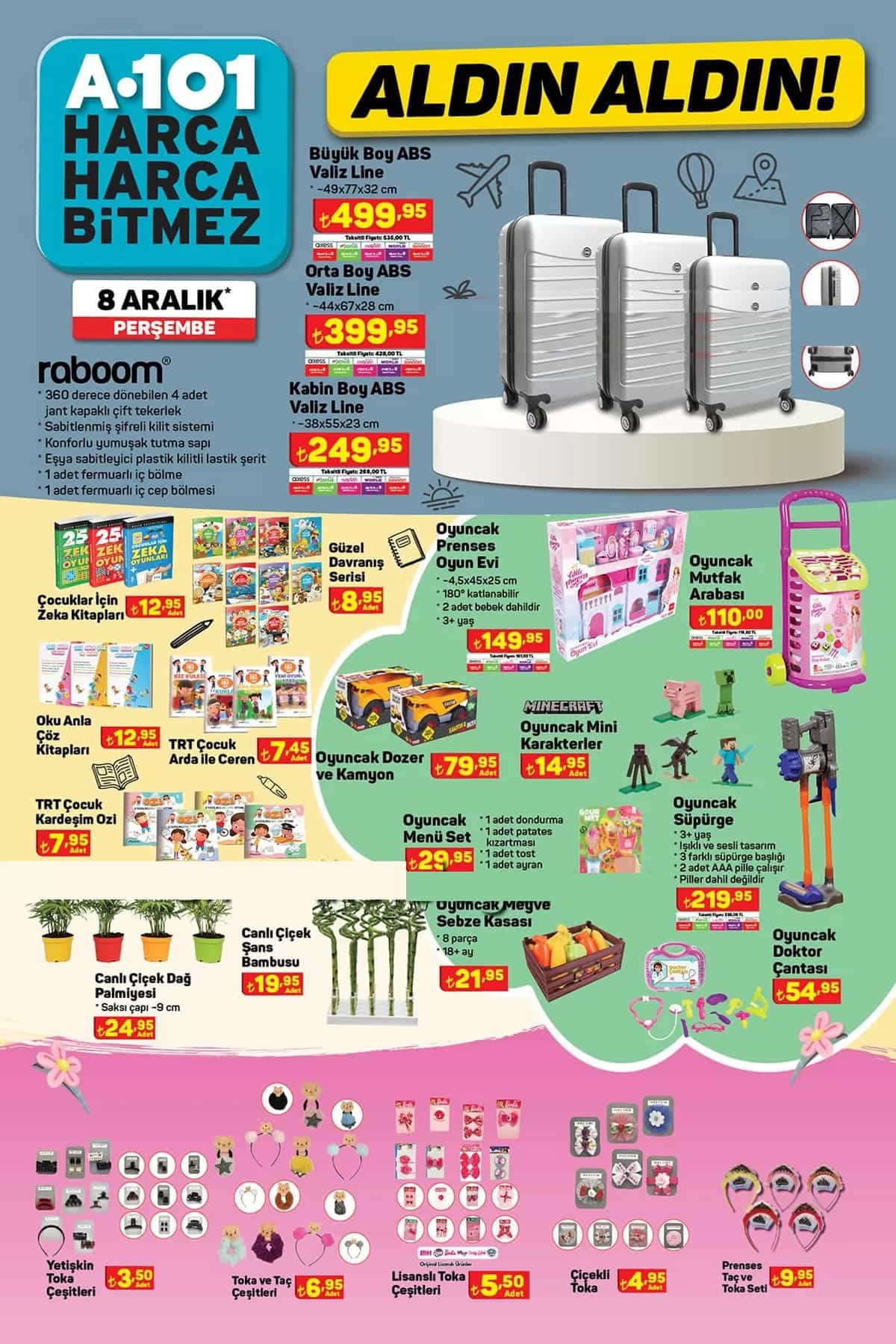 8 Aralık A101 katalog ürünleri