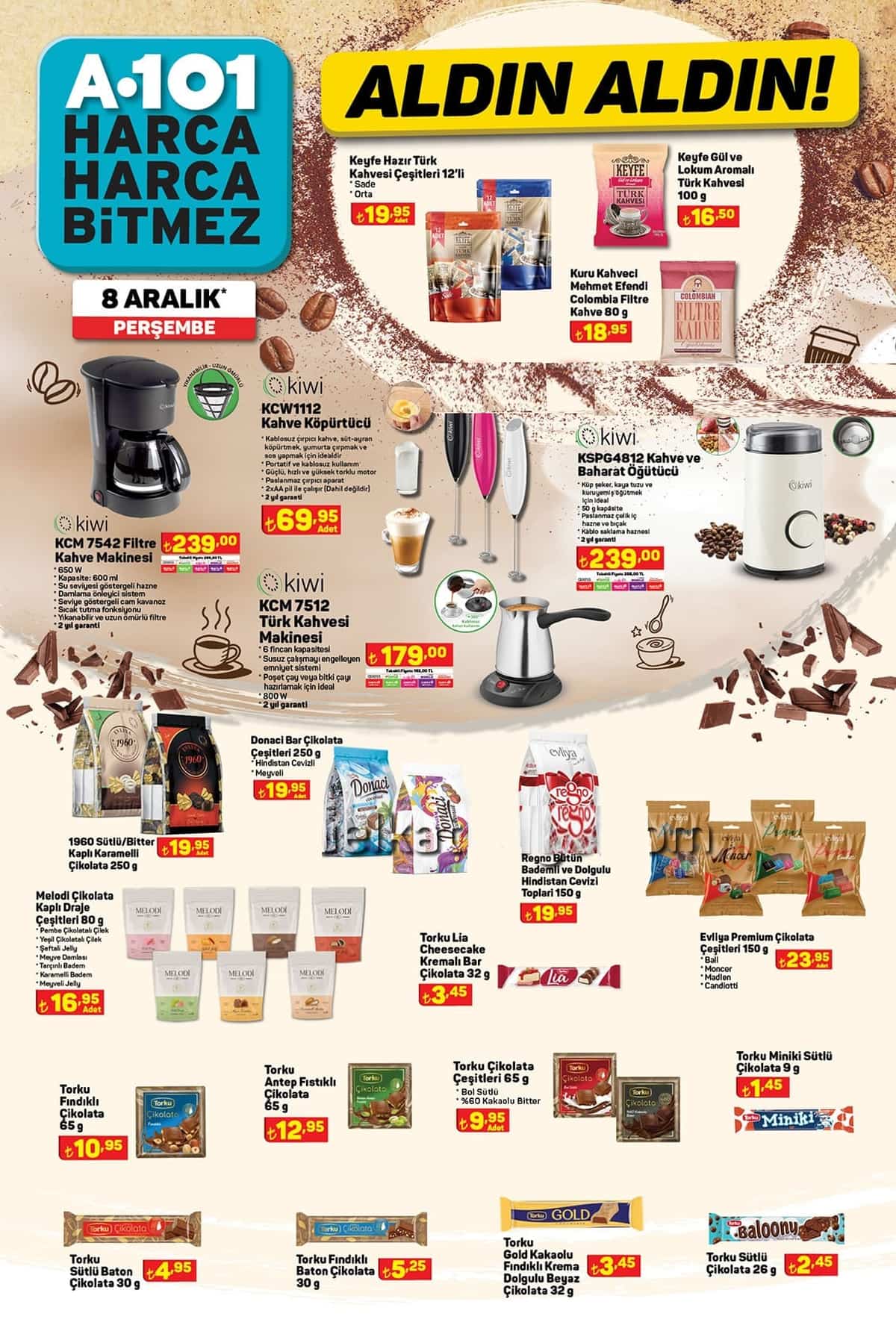 8 Aralık A101 katalog ürünleri