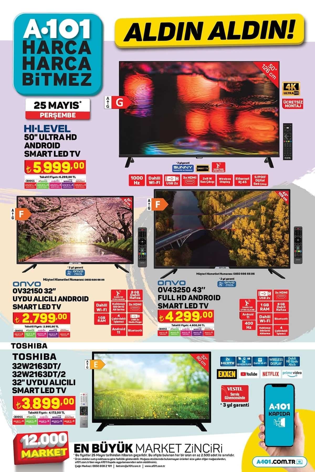 25 Mayıs A101 aktüel kataloğun