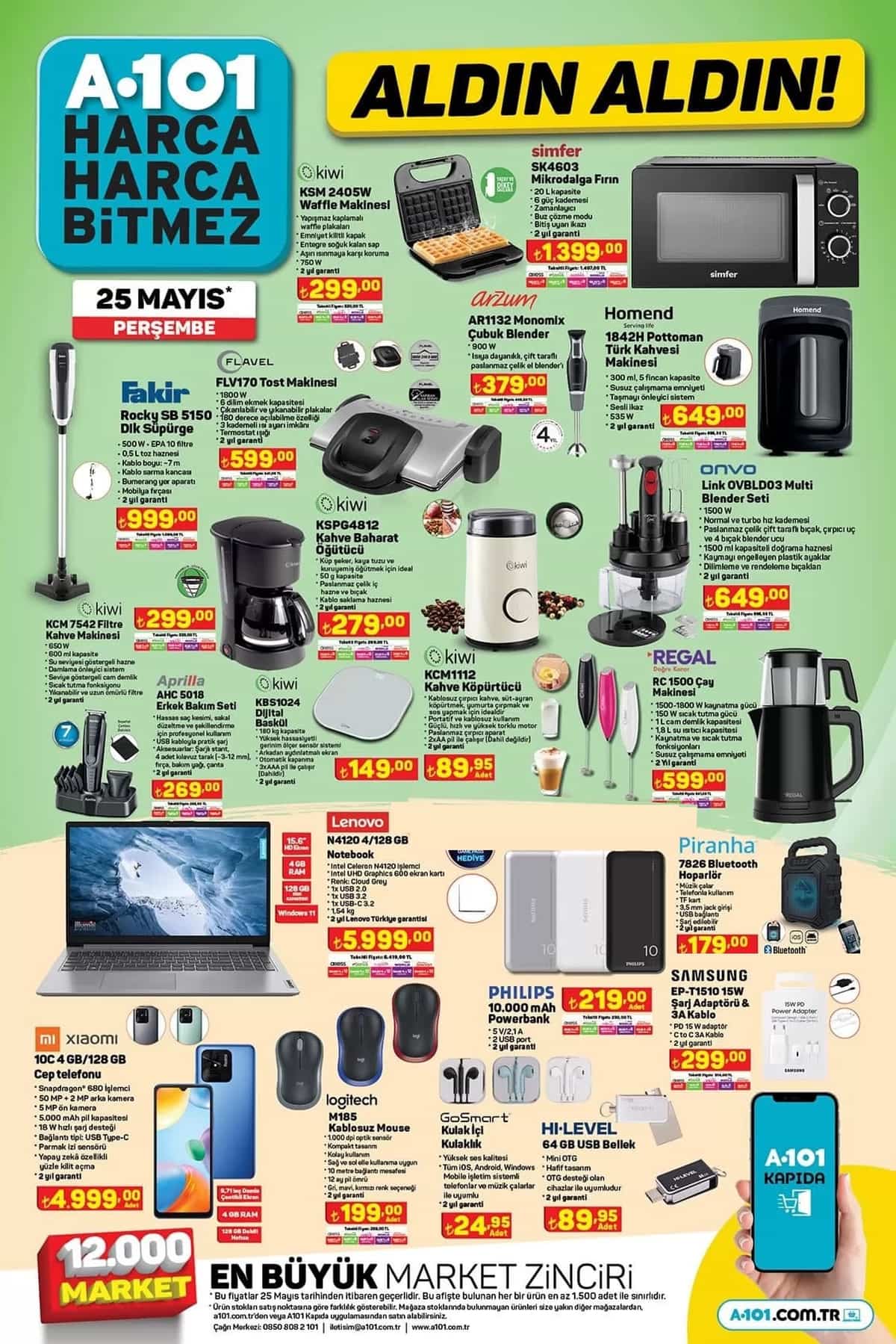 25 Mayıs A101 aktüel kataloğun