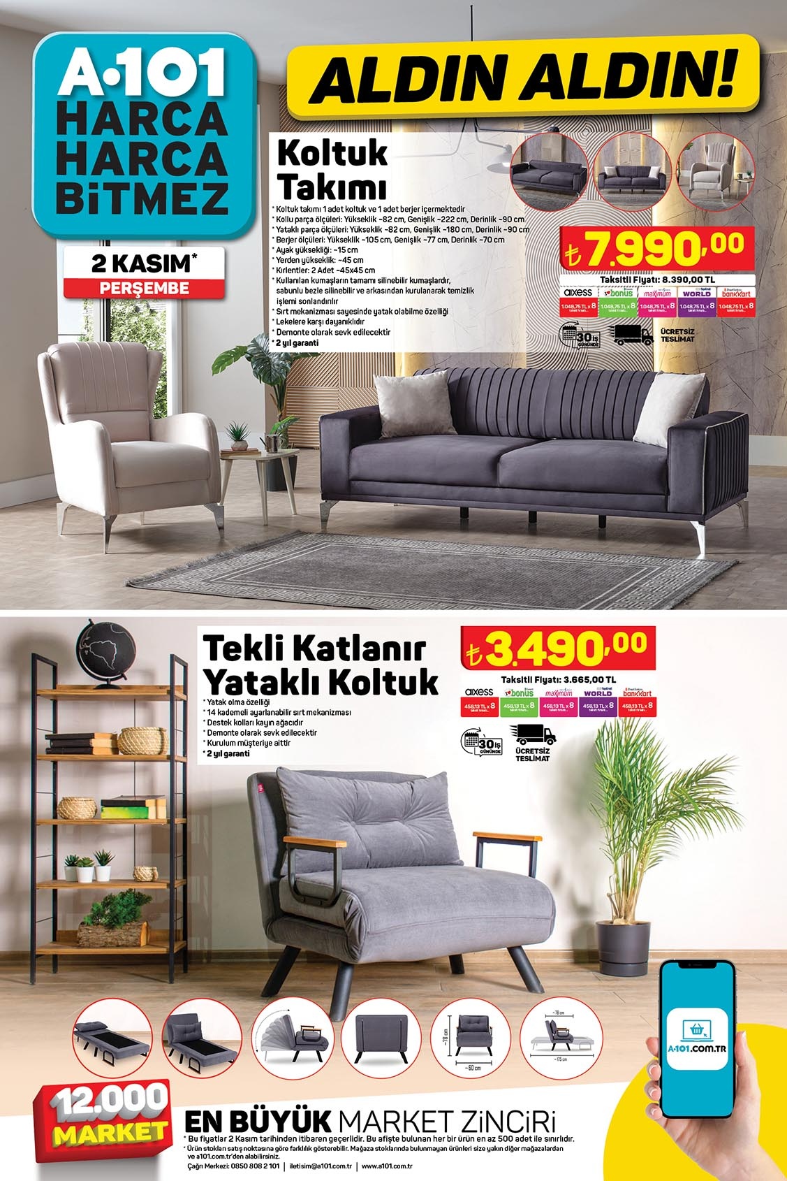 2 Kasım A101 aktüel kataloğund