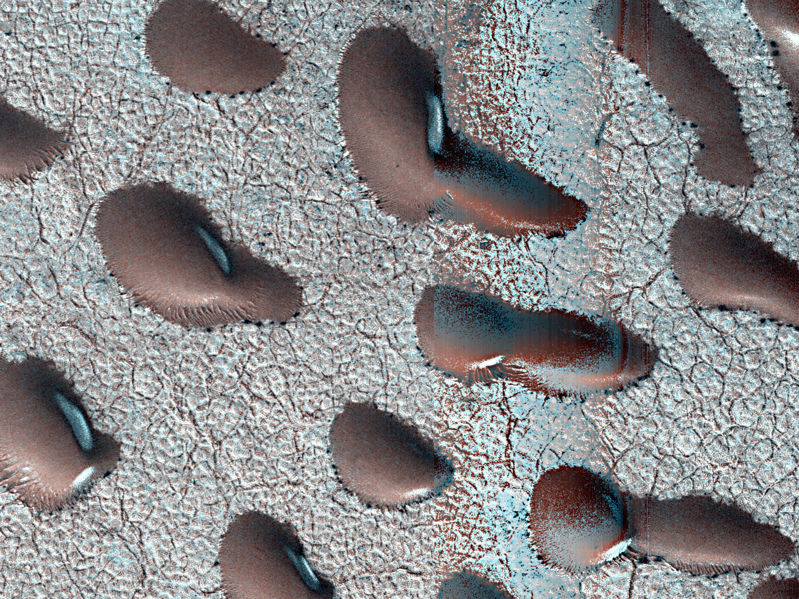 Mars'tan kar manzaraları