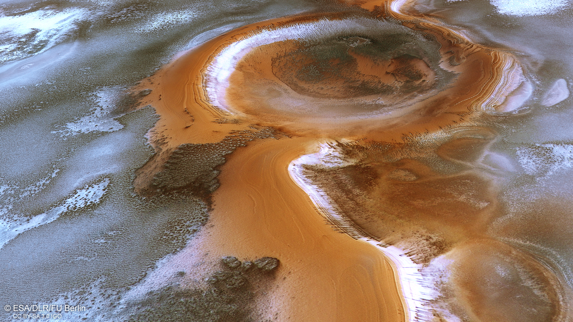 Mars'tan kar manzaraları