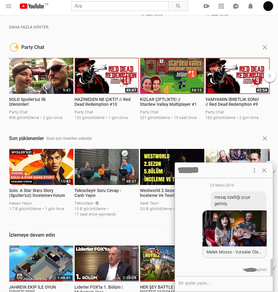 YouTube’un DM özelliği masaüstüne geldi