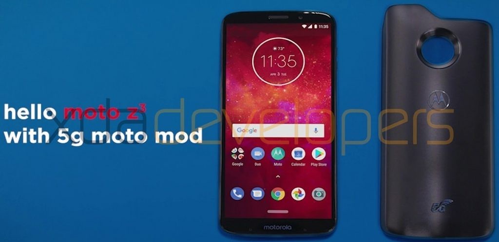 Moto Z3 Play ve 5G Moto Mod'un görselleri ortaya çıktı