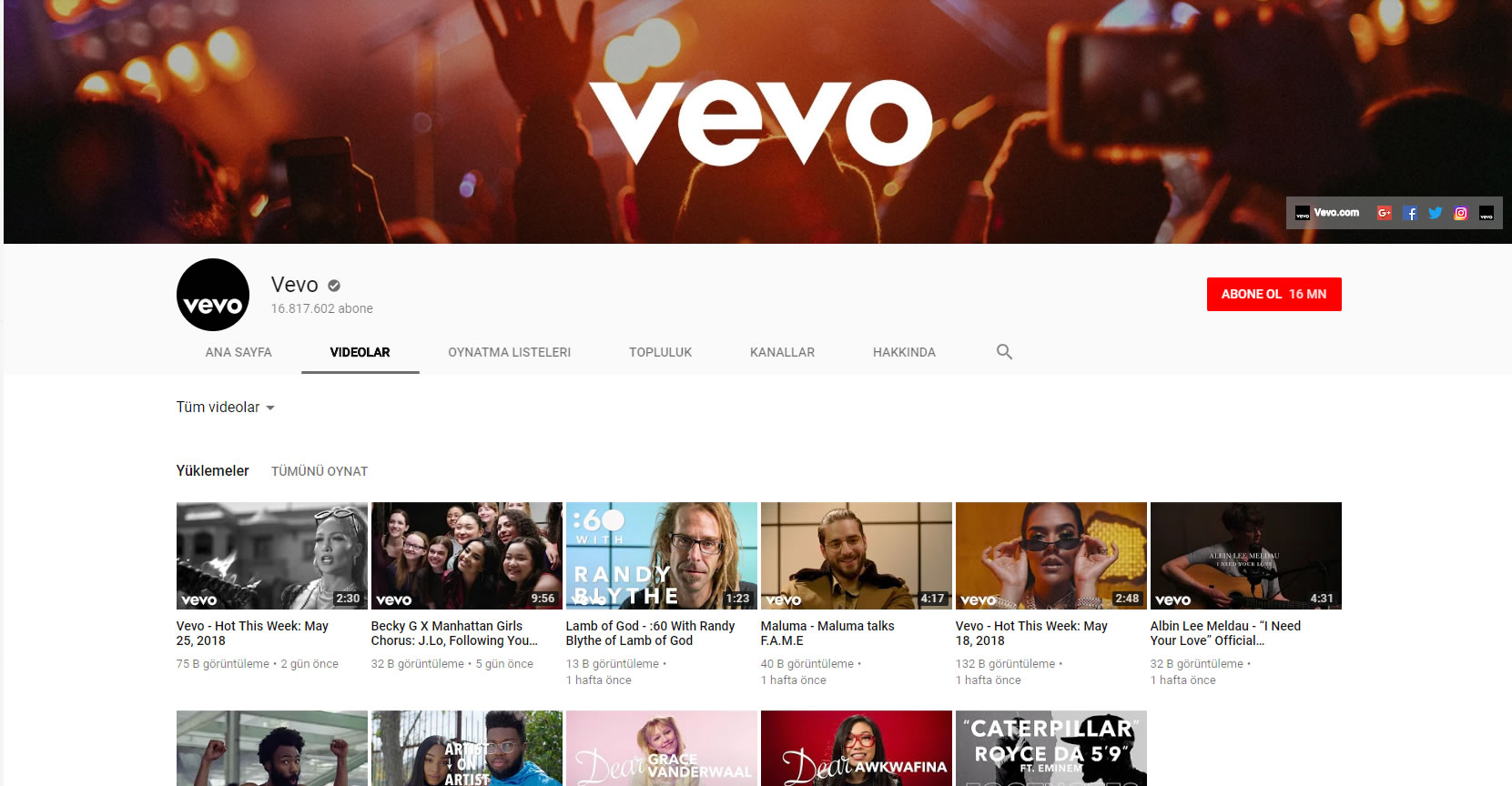 Vevo, Youtube'a odaklanmak için Android ve iOS uygulamalarını kapatıyor