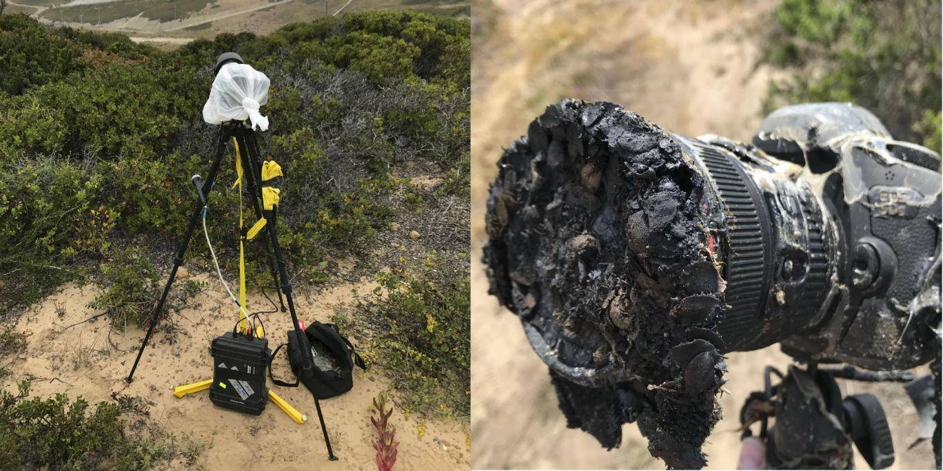 SpaceX roketinin fırlatılışını çeken fotoğraf makinesi eridi