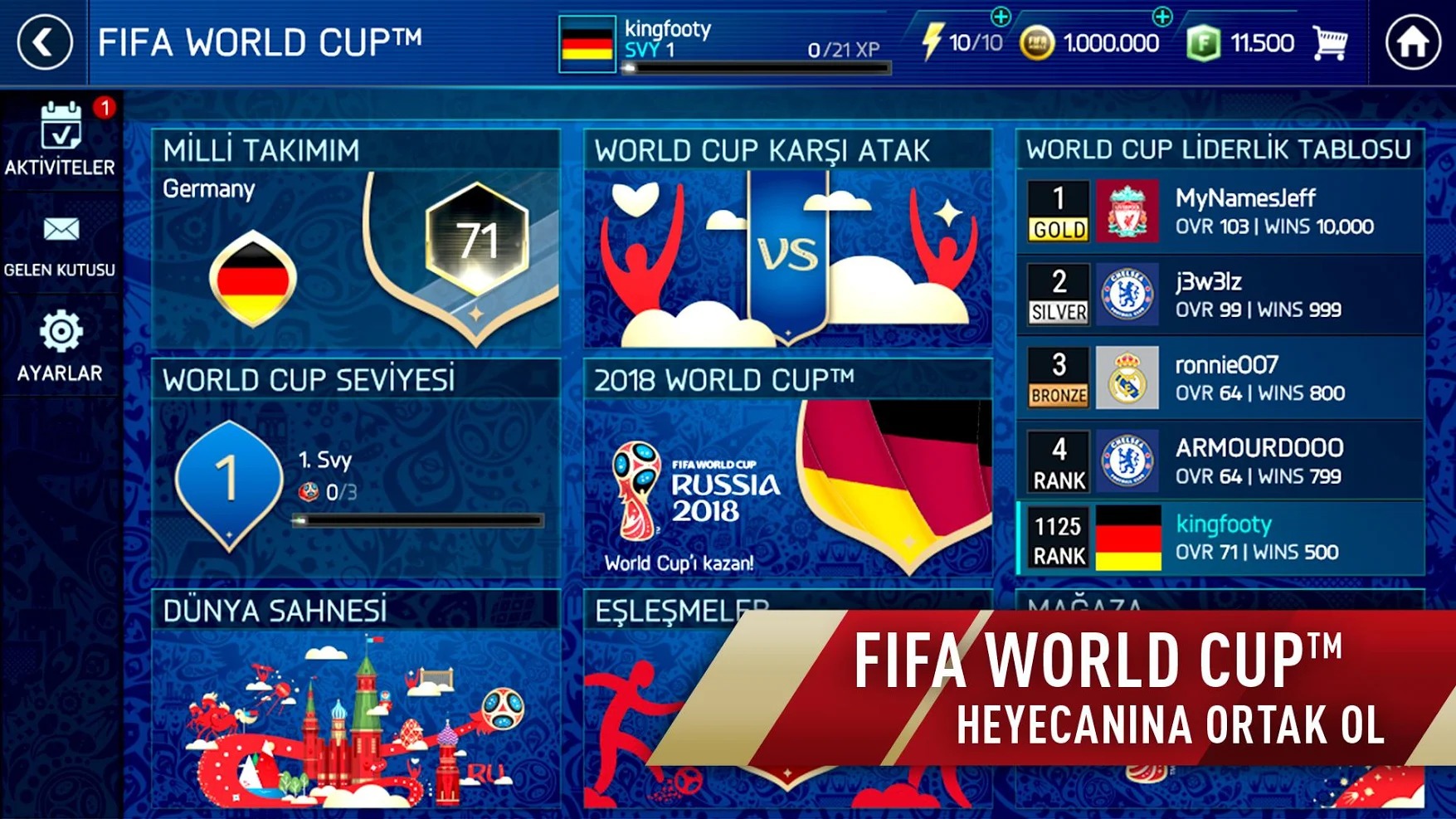 FIFA Mobile için 2018 Dünya Kupası güncelleştirmesi yayınlandı