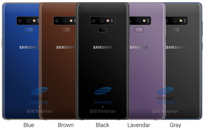 Galaxy Note 9 yeni renk seçenekleriyle birlikte görüntülendi