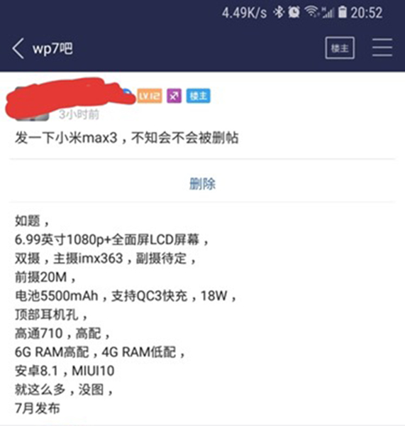 Xiaomi Mi Max 3 özellikleriyle büyüleyecek