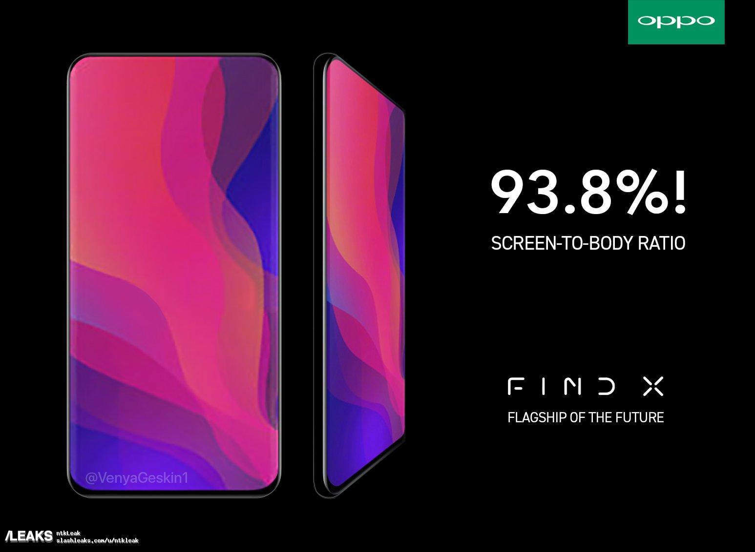 Oppo'nun %93.8 ekran-gövde oranına sahip telefonu Find X videoda göründü