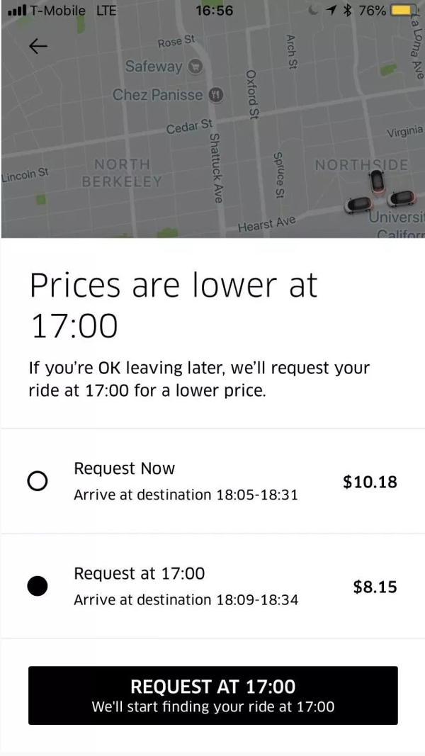 Uber'de yeni özellik: Daha fazla bekleyen daha az ödeyecek