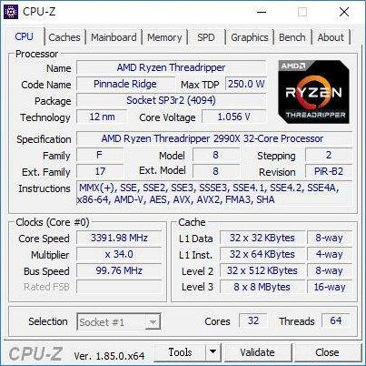 AMD Ryzen Threadripper 2990X benchmark skorları göründü