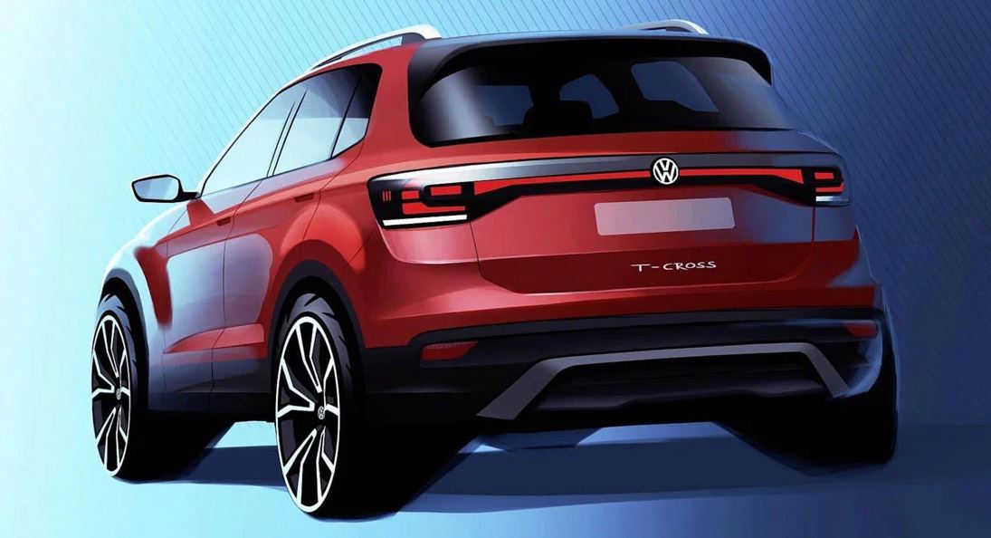 Volkswagen, en küçük SUV'u T-Cross'un taslak görüntülerini paylaştı