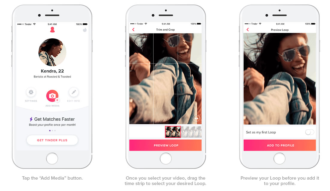 Flört uygulaması Tinder'a döngüsel video özelliği geldi