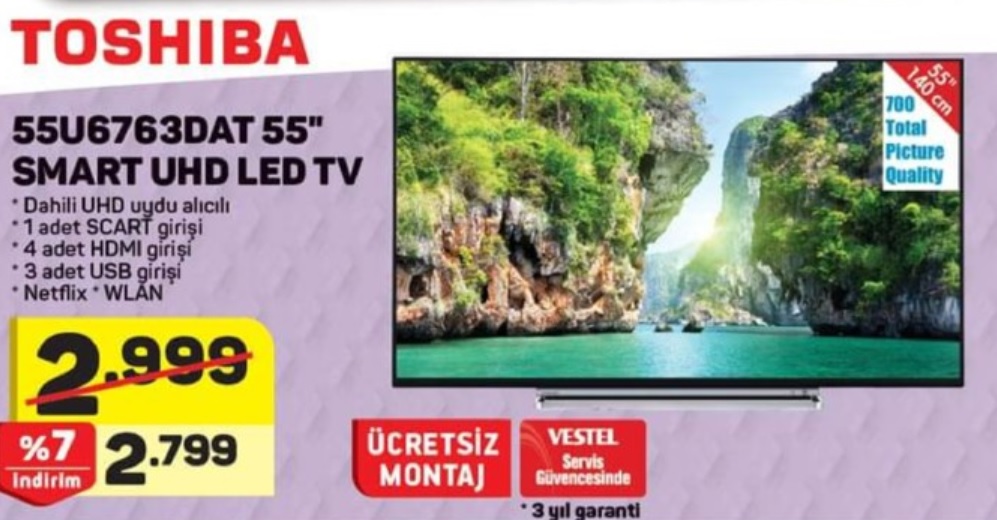 Haftaya A101 marketlerde akıllı telefon ve televizyon geçidi